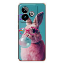 Чехол с принтом стильные животные для ДжиТи 7Т (Кролик в очках)