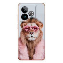 Чехол с принтом стильные животные для ДжиТи 7Т (Лев в очках)