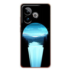 Летний Чехол на Realme GT 7T – Синий Водопад