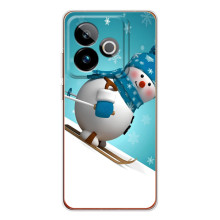 Новорічні Чохли для ДжіТі 7Т (VPrint) (Сніговик на лижах)