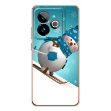 Чехол с зимним принтом для ДжиТи 7Т (Лыжник)