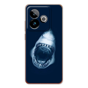 Силиконовый бампер с картинкой животных для Realme GT 7T (Пасть Акулы)