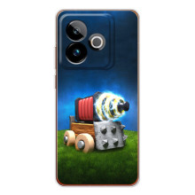 Силиконовый Чехол (атрибутика Клеш Роял) для Realme GT 7T (Пушка)