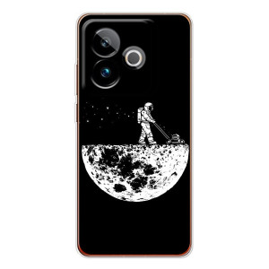 Силиконовый Чехол с принтом "Космонавты" на Realme GT 7T – Космонавт