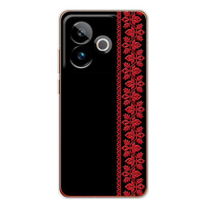 Силиконовый Чехол на Realme GT 7T – Красная Вышиванка