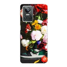 Брендновые Чехлы для Realme GT Neo 3 - (PREMIUMPrint) – Nike цветы