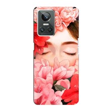 Чехлы (ART) Цветы на Realme GT Neo 3 (VPrint) (Глаза в цветах)