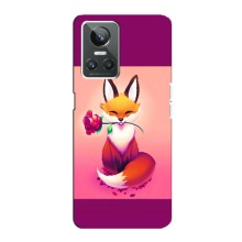 Чохли з картинкою Лисичка для Realme GT Neo 3 (VPrint) (Лиса з трояндою)