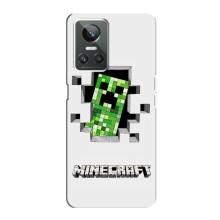 Чохол Майнкрафт на Realme GT Neo 3 (AlphaPrint) Minecraft (кріпер Майнкрафт)