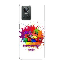 Чохли Амонг Ас для Realme GT Neo 3 (AlphaPrint) (Яскравий АмонгАс)