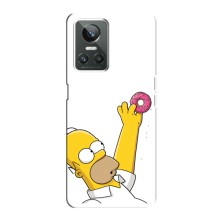 Чjхол з Сімпсонами для Realme GT Neo 3 (VPrint) (Гомер з пончиком)