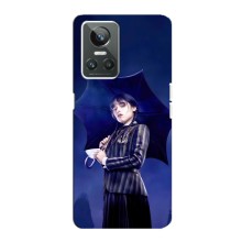 Чохли Венсдей на Realme GT Neo 3 Уенсдей (AlphaPrint) (Венздей з парасолькою)