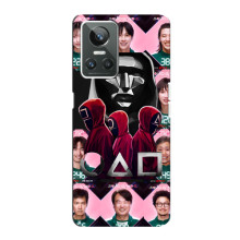 Чехол Гра в кальмара для Realme GT Neo 3 – Персонажи игры кальмара