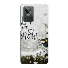 Новогодние, Праздничные Чехлы для Realme GT Neo 3 - 2024 год (Let it snow)