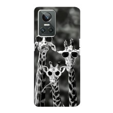 Силіконовий чохол з КАРТИНКАМИ літо для Realme GT Neo 3 (AlphaPrint) (Жирафи в окулярах)