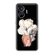 Чехлы (ART) Цветы на Realme GT Neo 5 (VPrint) (Белые цветы)