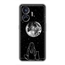 Чехол с рисунком кот на Realme GT Neo 5 (Девушка с котом)