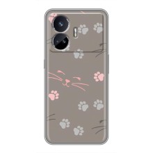 Чехол с рисунком кот на Realme GT Neo 5 (Лапы и усы)