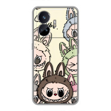 Чехол с Лабубу на Realme GT Neo 5 (Коллаж Лабубу)