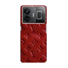 Текстурный Чехол Louis Vuitton для Реалми ДжиТи Нео 5 (Красный ЛВ)