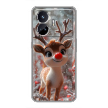 Яркий чехол для Realme GT Neo 5 с Зимними Оленятами