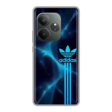 Чехлы Адидас для Realme GT Neo 6 SE (AlphaPrint) (Синий Адидас)