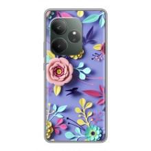 Чехлы с Цветами для Realme GT Neo 6 SE (VPrint) (Цветочный дизайн)