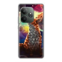 Чехлы с картинкой Лисички для Realme GT Neo 6 SE (VPrint) (Лисица в космосе)