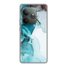 Чехол для GT Neo 6 SE - с принтом (Дизайнерские) (AlphaPrint) (Бирюзовый мрамор)