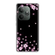 Чехол для GT Neo 6 SE - с принтом (Дизайнерские) (AlphaPrint) (Цветочки маленькие)