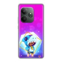Чехол Бравл Старс для Realme GT Neo 6 SE – Леон в костюме Акулы