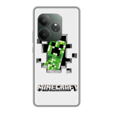 Чехол Майнкрафт на Realme GT Neo 6 SE (AlphaPrint) Minecraft (крипер Майнкрафт)