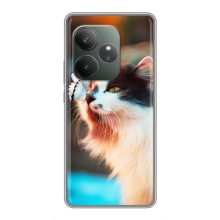 Чехол на GT Neo 6 SE с Котами (VPrint) (Котик с бабочкой)