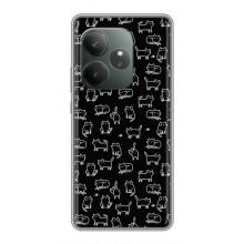Чехол на тематику: Коты для Realme GT Neo 6 SE – Котики на черном