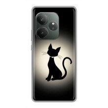 Чехол с принтом для Realme GT Neo 6 SE (AlphaPrint) Модные коты (Силуэт котика)