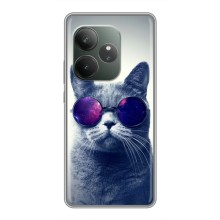 Чехол с принтом для Realme GT Neo 6 SE (AlphaPrint) Модные коты (Стильный кот)