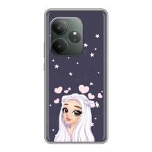 Чехол Стильные девушки на Realme GT Neo 6 SE – Девушка и сердечки