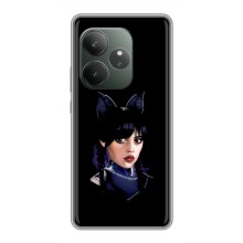 Чехлы Венсдей на Realme GT Neo 6 SE Уэнсдей (AlphaPrint) (серьезная Уэнздей)
