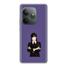 Чехлы Венсдей на Realme GT Neo 6 SE Уэнсдей (AlphaPrint) (Уэнздей в черном)