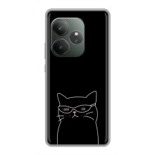Чехол с рисунком кот на Realme GT Neo 6 SE (Равнодушный кот)