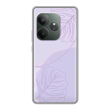 Чохол квітковий дизайн для Realme GT Neo 6 SE – Монстера фіолетова