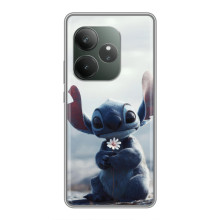 Чехол с рисунком Стич для Realme GT Neo 6 SE – Стич с цветочком