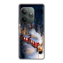Силиконовый бампер на рождество для Realme GT Neo 6 SE (Поезд)