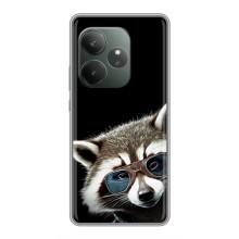 Силиконовый Чехол с Енотами на Realme GT Neo 6 SE – Стильный Енот