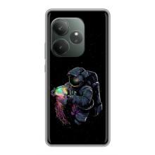 Силиконовый Чехол с принтом "Космонавты" на Realme GT Neo 6 SE – В руках земля