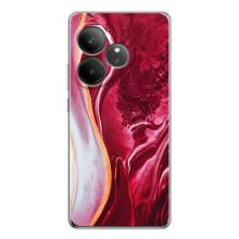 Чехол для GT Нео 6 - с принтом (Дизайнерские) (AlphaPrint) (Мрамор красный)