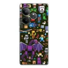 Чохол Майнкрафт на Realme GT Neo 6 (AlphaPrint) Minecraft (Колаж Майнкрафт)
