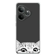 Чехол на GT Нео 6 с Котами (VPrint) (Выглядывает кот)