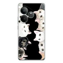 Чехол на GT Нео 6 с Котами (VPrint) (Взгляд котов)