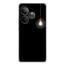Чехол с картинками на черном фоне для Realme GT Neo 6 – Лампочка